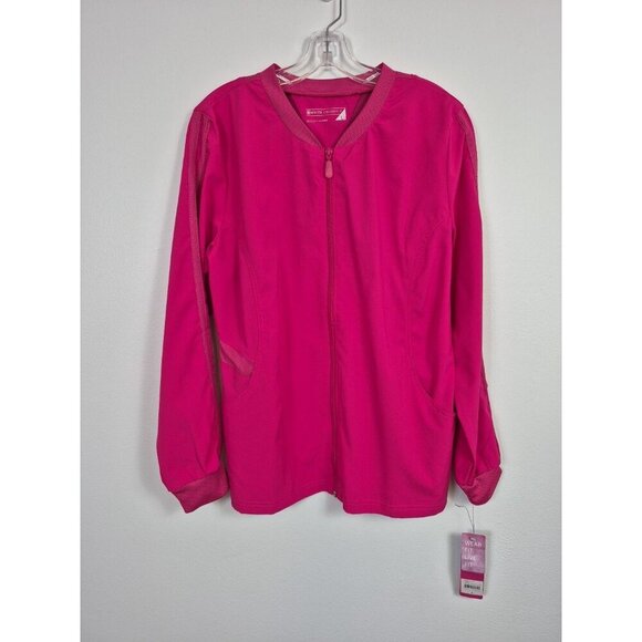 WHITECROSS FIT Women's Lg NWT 2 Piece Scrub Set Pants & Jacket Fuchsia Stretch - Picture 14 of 16
